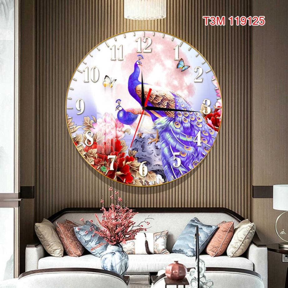 Tranh đồng hồ tráng gương Tranh đồng hồ tráng gương